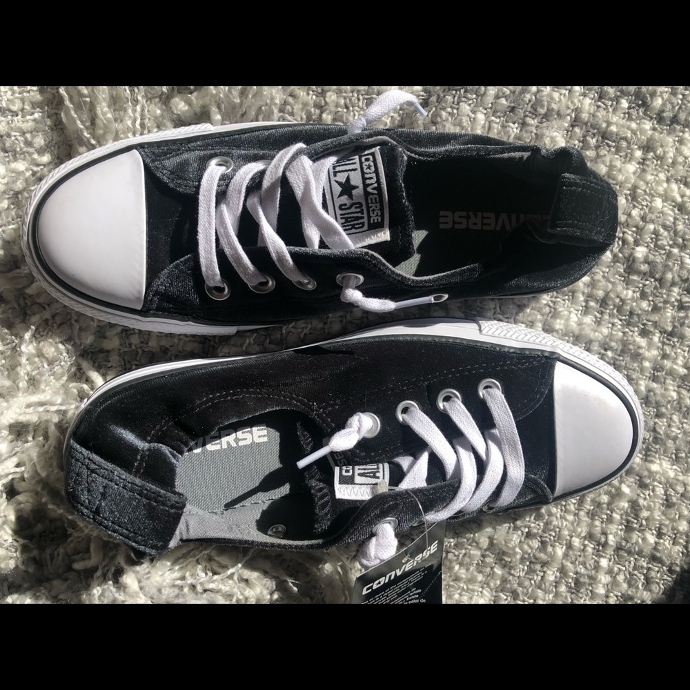 Black velvet converse